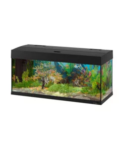 ACQUARIO DUBAI 100 NERO CON LED -101 x 41 x H 53 CM - 190 L - FERPLAST